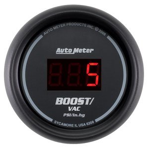 2-1/16" BOOST-VAC (давление наддува и разряжения), 30/30 DIGITAL BLACK AUTO METER #6359 Vacuum / Boost