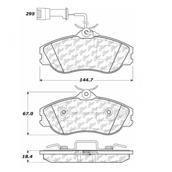 106.04190 Тормозные колодки PosiQuiet Extended Wear AUDI ; AUDI/200; AUDI/5000; AUDI/80