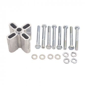 31520 DERALE проставка вентилятора, 2" Fine/Coarse (мама 5/8 Pilot)-Clear Aluminum construction