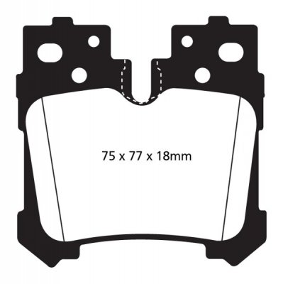 DP31812C EBC Brakes Redstuff Тормозные колодки зад. LEXUS LS460, LS500h, LS600h выпуска 2006-2018 года