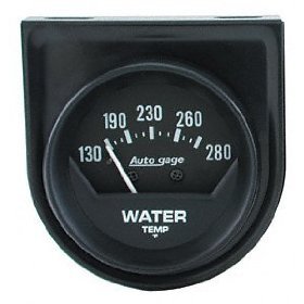 2" датчик температура воды, 130-280`F SHORT SWEEP, MECH AUTO METER #2361 2361 Auto Gage Mechanical Water Temperature Gauge