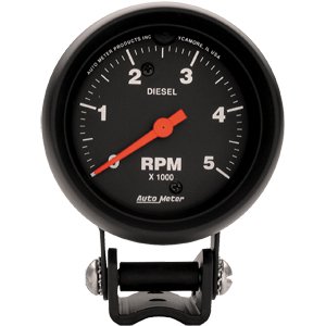 2-5/8" тахометр, 5,000 RPM, DIESEL AUTO METER #2888 TachometerMini Tach / Diesel