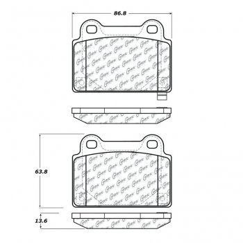 309.13680 StopTech Тормозные колодки Performance Pads   для: MITSUBISHI 