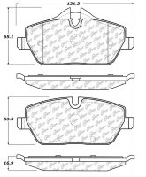 105.13082 Тормозные колодки Posi-Quiet Ceramic MINI перед