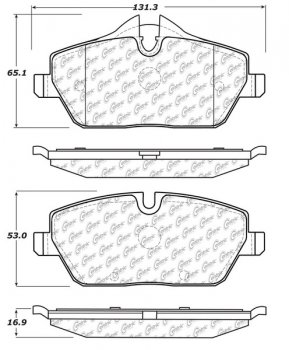 105.13082 Тормозные колодки Posi-Quiet Ceramic MINI перед 