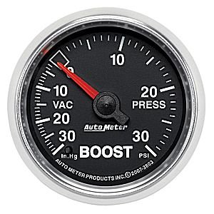 2-1/16" BOOST-VAC (давление наддува и разряжения), 30 IN HG/30 PSI, MECH, GS AUTO METER #3803 Boost / Vacuum