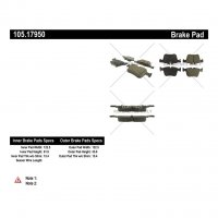 105.17950 Тормозные колодки Posi-Quiet Ceramic MERCEDES-BENZ зад.