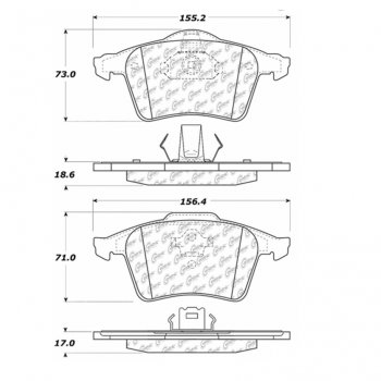 104.09790 Тормозные колодки Posi-Quiet Metallic VOLVO 