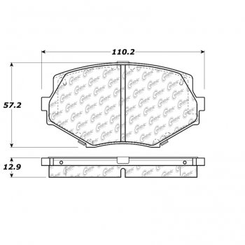 105.06350 Тормозные колодки Posi-Quiet Metallic MAZDA MX5 