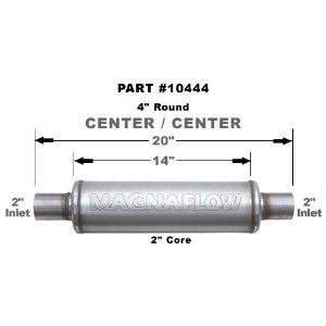 10444 Magnaflow Глушитель прямоточный 14" Body 