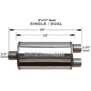 14580 Magnaflow Глушитель прямоточный 22" Body 