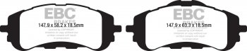 DP22200 EBC Brakes Greenstuff тормозные колодки перед. PEUGEOT 308 выпуска 2013-2022 года