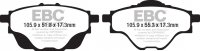 DP22197 EBC Brakes Greenstuff тормозные колодки зад CITROEN C4; OPEL / VAUXHALL Grandland X; PEUGEOT 308, 3008, 5008 SUV