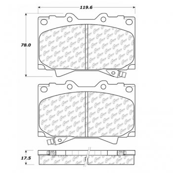 106.07720 Тормозные колодки PosiQuiet Extended Wear LEXUS, TOYOTA 
