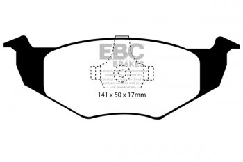 DP1064 EBC Brakes Ultimax2 Тормозные колодки перед  SEAT Arosa; SKODA Felicia; VOLKSWAGEN Fox, Lupo, Polo выпуска 1994-2011 года