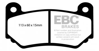 DP31377C EBC Brakes Redstuff Тормозные колодки зад. HOLDEN Commodore (VZ), Z Ширина 113мм, Высота 60мм, Толщина 15мм