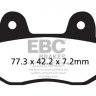 FA622TT EBC BRAKES Organic тормозные колодки  KIOTI / MECHRON 2200, 2210