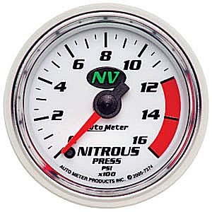 2-1/16" датчик давления нитро, 0-1600 PSI, FSE, NV AUTO METER #7374 Nitrous Pressure