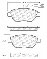 104.16181 Тормозные колодки Posi-Quiet Metallic DODGE, FIAT перед