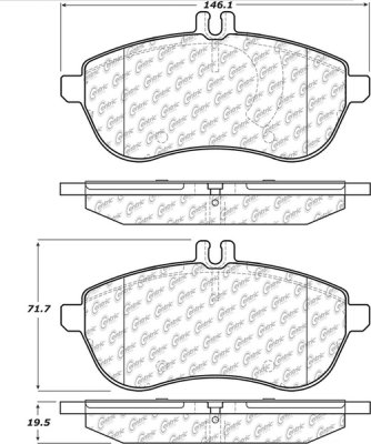 105.13400 Тормозные колодки Posi-Quiet Ceramic MERCEDES-BENZ перед 