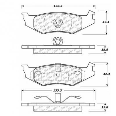 104.05120 Тормозные колодки Posi-Quiet Metallic CHRYSLER ; CHRYSLER/300M; CHRYSLER/CIRRUS; CHRYSLER/CONCORDE