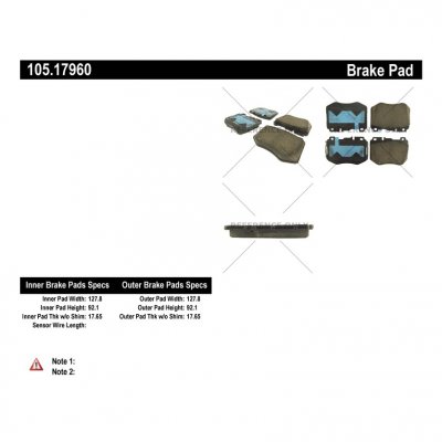 105.17960 Тормозные колодки Posi-Quiet Ceramic MERCEDES-BENZ перед 