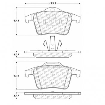 104.09800 Тормозные колодки Posi-Quiet Metallic VOLVO 