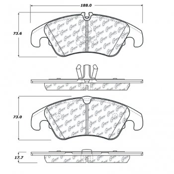104.13221 Тормозные колодки Posi-Quiet Metallic AUDI перед 