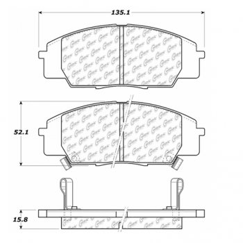 105.08290 Тормозные колодки Posi-Quiet Ceramic ACURA, HONDA ; ACURA/CSX; ACURA/RSX; HONDA/CIVIC; HONDA/S2000