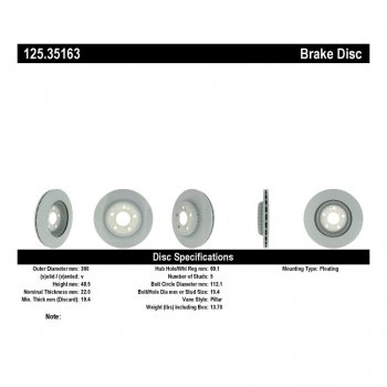125.35163 Тормозные диски Premium INFINITI, MERCEDES-BENZ зад 