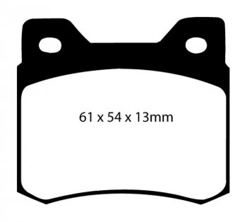 DP2464 EBC Brakes Greenstuff тормозные колодки зад MERCEDES-BENZ 190 (W201) выпуска 1982-1993 года