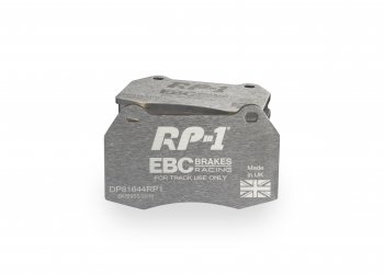 DP81644RP1 EBC Brakes Racing's RP-1™ Тормозные колодки перед HONDA Civic (8th Gen), Integra (Not UK); NISSAN 350Z, Skyline (V35), Stagea выпуска 1998-2012 года