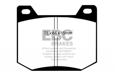 DP123/2 EBC Brakes Ultimax2 Тормозные колодки перед  CHRYSLER 160 выпуска 1972-1979 года