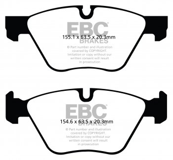 DP22088 EBC Brakes Greenstuff тормозные колодки передние BMW 5 (F10) для машин выпуска 2010-2017 года