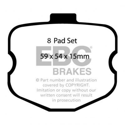 DP51771/2NDX EBC Brakes Bluestuff Тормозные колодки зад CHEVROLET Corvette (C6); FORD Falcon выпуск 2005-2016 года