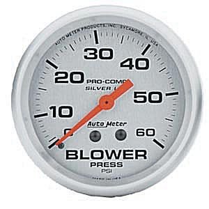 2-5/8" BLOWER PRESS, 0- 60 PSI, MECH, LFG AUTO METER #4602 Blower Pressure