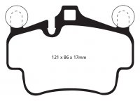 DP92029 EBC Brakes Orangestuff Тормозные колодки зад PORSCHE 911 (997) (Cast Iron Disc Only)