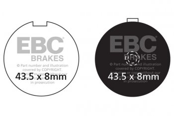 FA056 EBC BRAKES Organic тормозные колодки  BSM FT; HYOSUNG Cruise; KREIDLER 50, 80, 125; LIFAN LT-125-3A; MOTO ROMA MXR; SUPERBYKE R-SR; SUZUKI GP 1978-2006 года выпуска