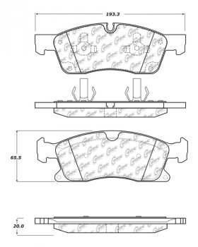 104.16290 Тормозные колодки Posi-Quiet Metallic DODGE, JEEP перед 