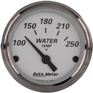 2" датчик температура воды, 100-250`F SILVER AUTO METER #1938 Water Temperature
