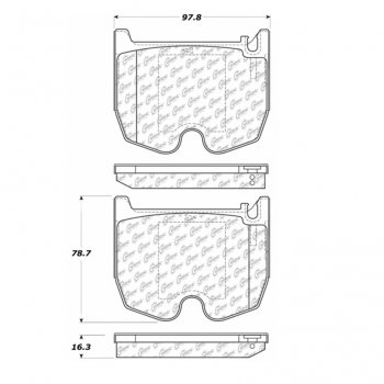 104.09830 Тормозные колодки Posi-Quiet Metallic MERCEDES-BENZ 