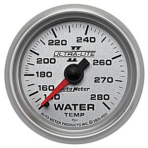 2-1/16" датчик температура воды, 140- 280`F, MECH AUTO METER #4931 Water Temperature