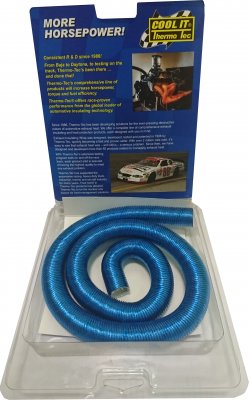 17077 THERMO TEC Термо рукав из алюминия и кремния Д=1,9см длитна 90см синий Термопокрытие для шлангов и проводов