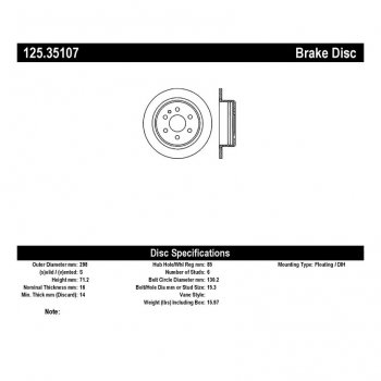 125.35107 Тормозные диски Premium DODGE, FREIGHTLINER, MERCEDES-BENZ, VOLKSWAGEN зад 