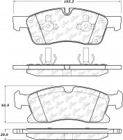 104.16292 Тормозные колодки Posi-Quiet Metallic MASERATI перед