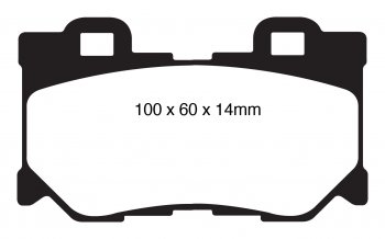 DP31824C EBC Brakes Redstuff Тормозные колодки зад. INFINITI G37, M30D, M35h, M37, Q50, Q50 hybrid, Q60, Q60 Coupe, Q70; NISSAN 370Z, Skyline Coupe выпуска 2007-2020 года