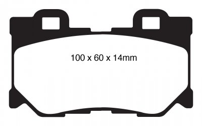 DP31824C EBC Brakes Redstuff Тормозные колодки зад. INFINITI G37, M30D, M35h, M37, Q50, Q50 hybrid, Q60, Q60 Coupe, Q70; NISSAN 370Z, Skyline Coupe выпуска 2007-2020 года