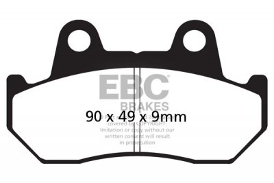 FA069/2 EBC BRAKES Organic тормозные колодки  HONDA CB, CBX, CN, CX, GB, GL, NS 1981-1998 года выпуска
