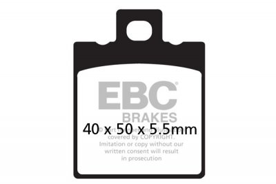 FA047/2 EBC BRAKES Organic тормозные колодки  GILERA 50, R1, 50; KTM 80 1986-1992 года выпуска