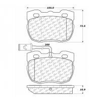 104.05200 Тормозные колодки Posi-Quiet Metallic LAND ROVER